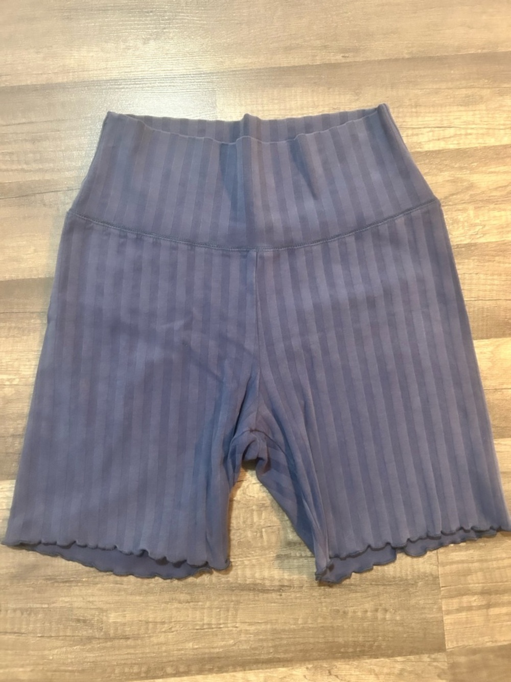 aerie Ribbed High-Waist Bike Shorts - Purple